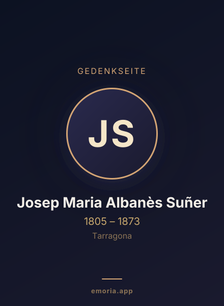 Gedenkportrait von Josep Maria Albanès Suñer