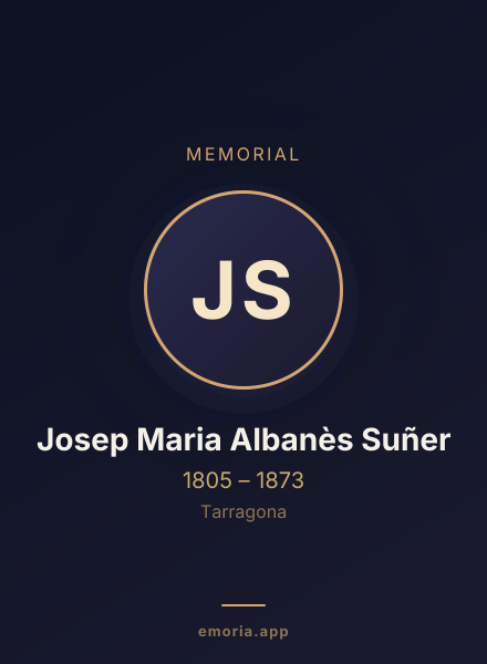 Memorial portrait of Josep Maria Albanès Suñer