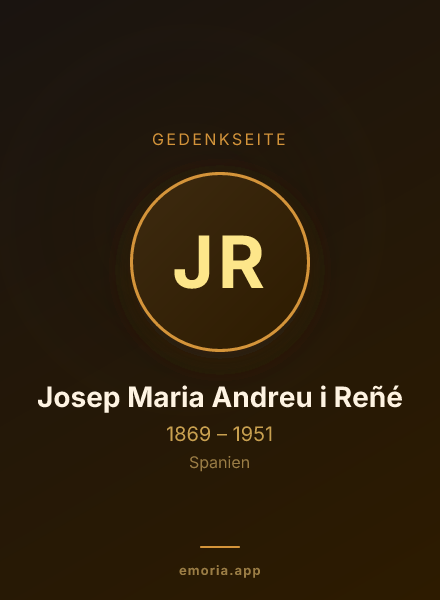 Gedenkportrait von Josep Maria Andreu i Reñé