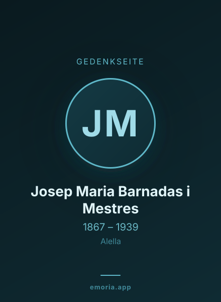 Gedenkportrait von Josep Maria Barnadas i Mestres