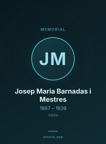 Memorial portrait of Josep Maria Barnadas i Mestres