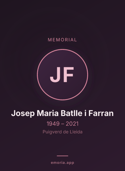 Memorial portrait of Josep Maria Batlle i Farran