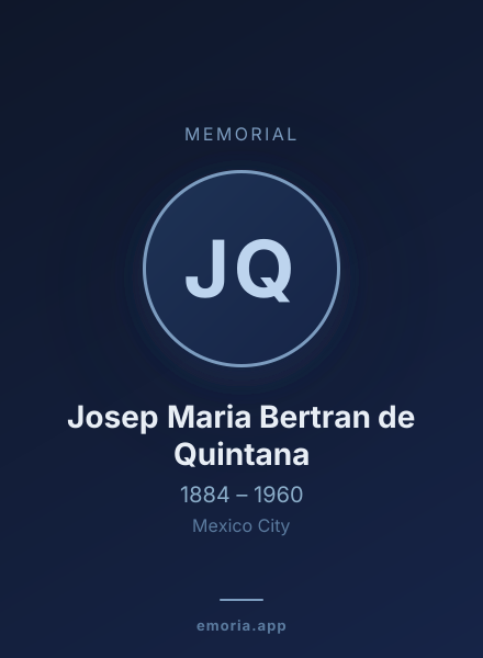 Memorial portrait of Josep Maria Bertran de Quintana