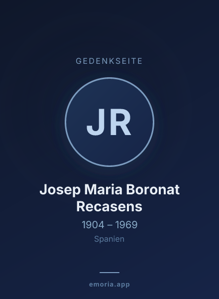 Gedenkportrait von Josep Maria Boronat Recasens