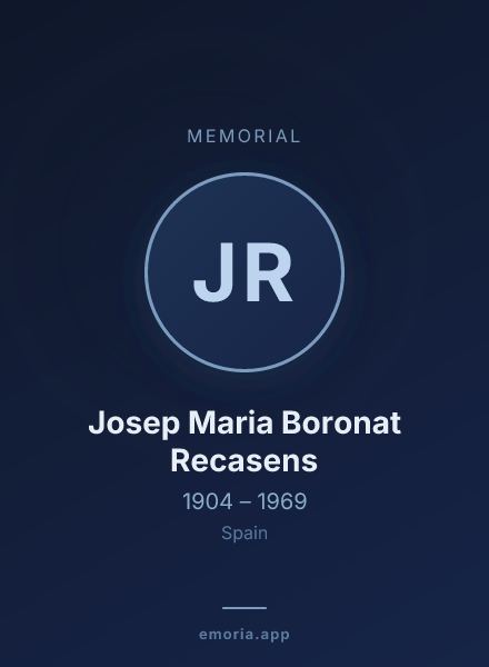 Memorial portrait of Josep Maria Boronat Recasens