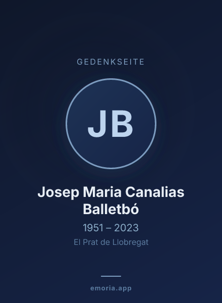 Gedenkportrait von Josep Maria Canalias Balletbó