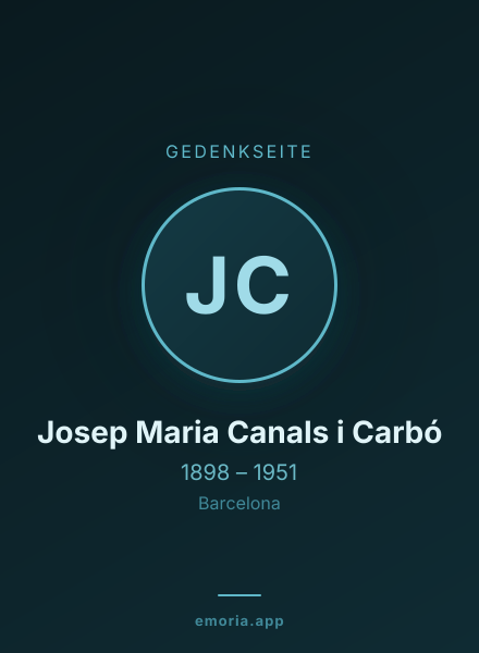 Gedenkportrait von Josep Maria Canals i Carbó