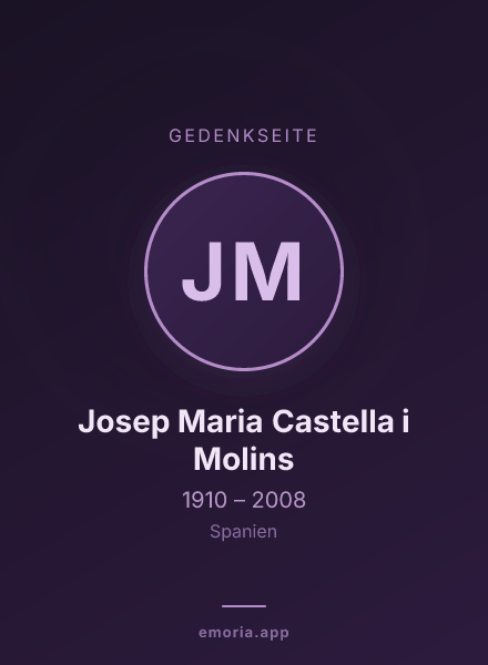 Gedenkportrait von Josep Maria Castella i Molins