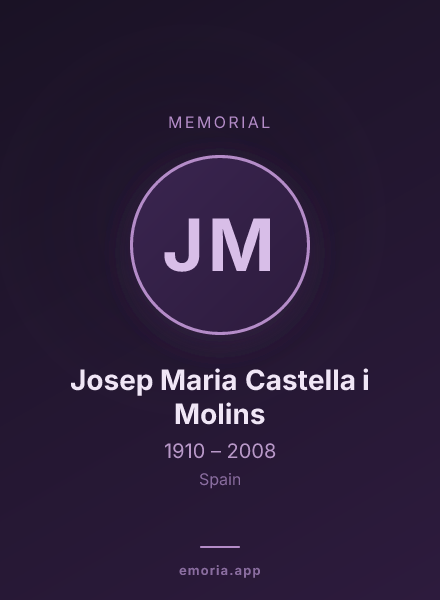 Memorial portrait of Josep Maria Castella i Molins