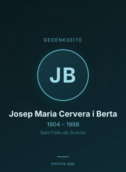 Gedenkportrait von Josep Maria Cervera i Berta