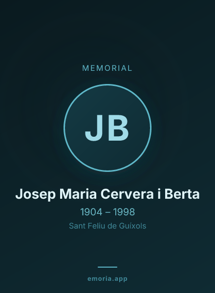 Memorial portrait of Josep Maria Cervera i Berta