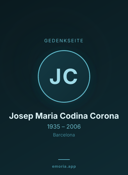 Gedenkportrait von Josep Maria Codina Corona