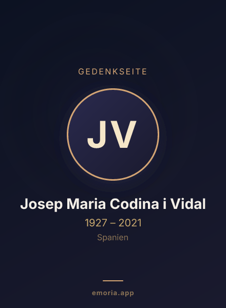 Gedenkportrait von Josep Maria Codina i Vidal