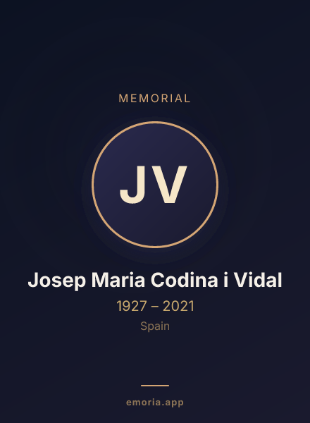 Memorial portrait of Josep Maria Codina i Vidal