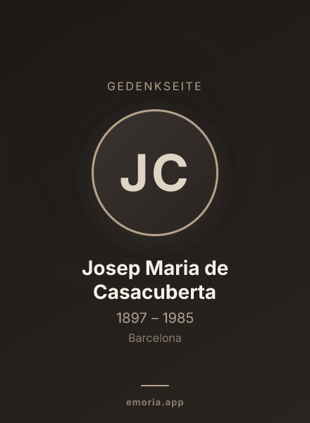 Gedenkportrait von Josep Maria de Casacuberta