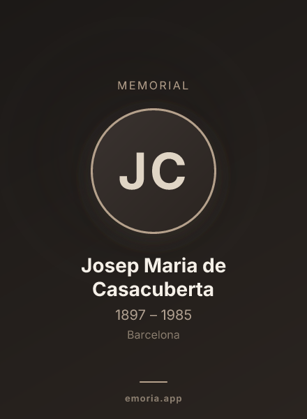 Memorial portrait of Josep Maria de Casacuberta