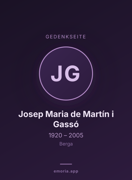 Gedenkportrait von Josep Maria de Martín i Gassó
