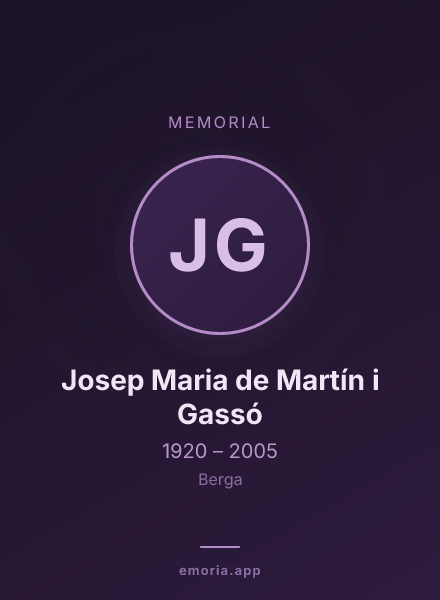 Memorial portrait of Josep Maria de Martín i Gassó