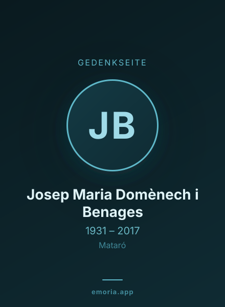 Gedenkportrait von Josep Maria Domènech i Benages