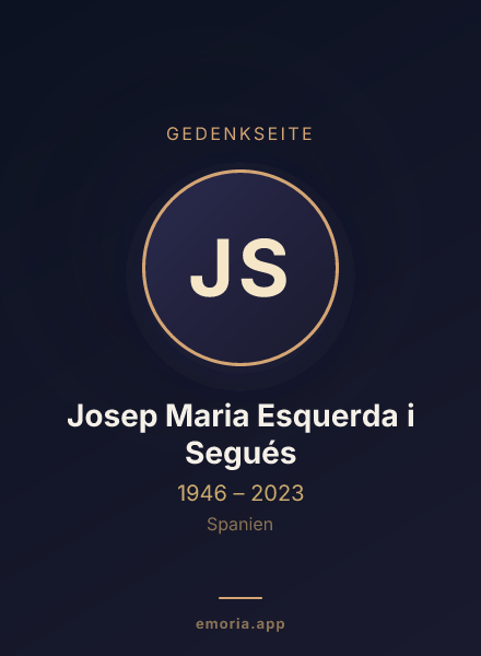 Gedenkportrait von Josep Maria Esquerda i Segués