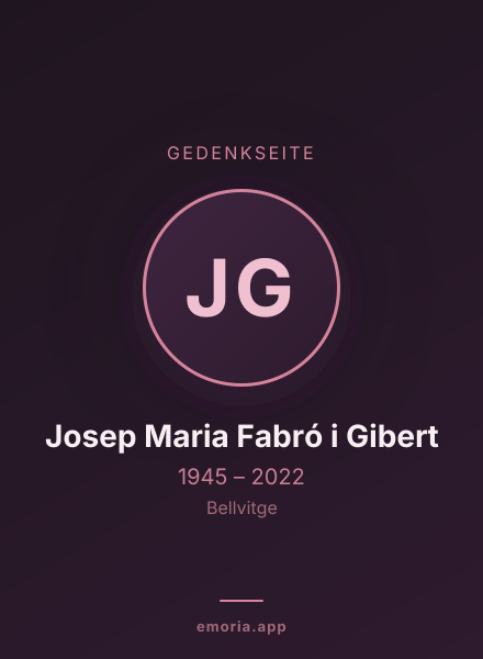 Gedenkportrait von Josep Maria Fabró i Gibert