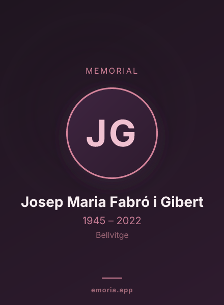 Memorial portrait of Josep Maria Fabró i Gibert