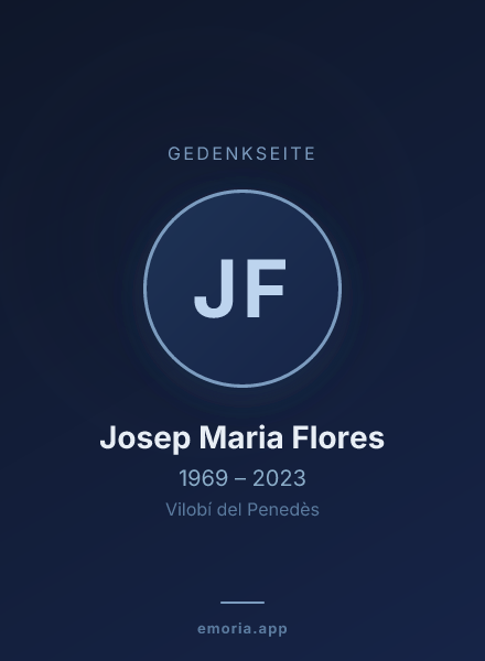 Gedenkportrait von Josep Maria Flores