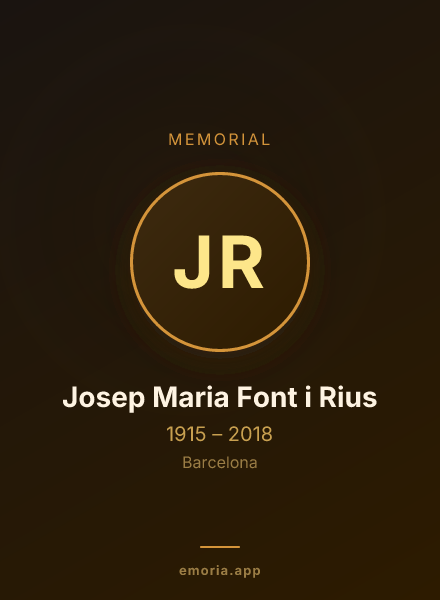 Memorial portrait of Josep Maria Font i Rius