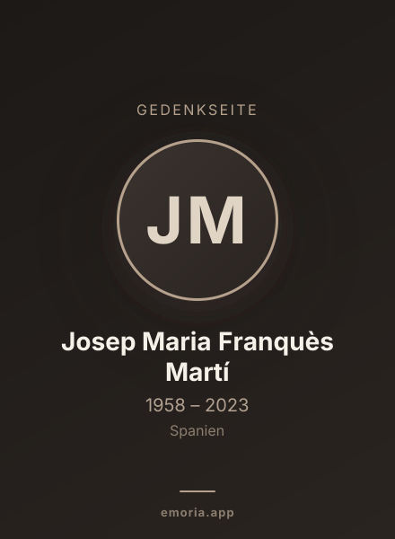 Gedenkportrait von Josep Maria Franquès Martí