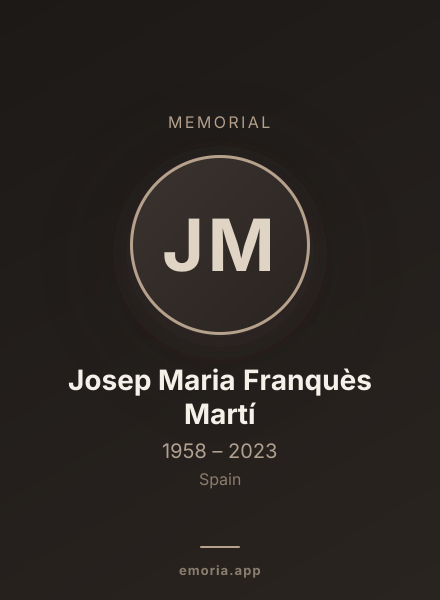 Memorial portrait of Josep Maria Franquès Martí