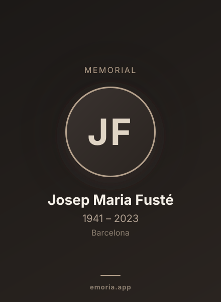 Memorial portrait of Josep Maria Fusté