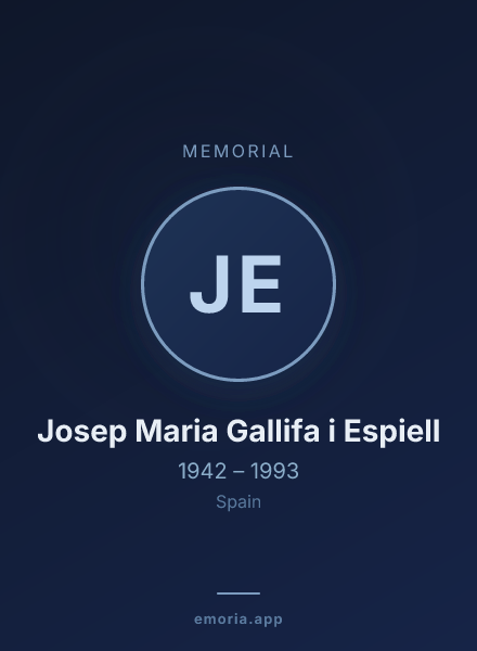 Memorial portrait of Josep Maria Gallifa i Espiell