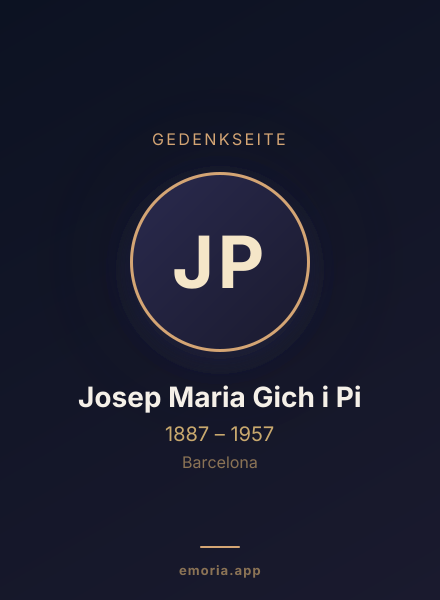 Gedenkportrait von Josep Maria Gich i Pi
