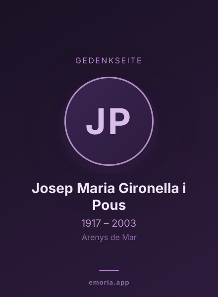 Gedenkportrait von Josep Maria Gironella i Pous