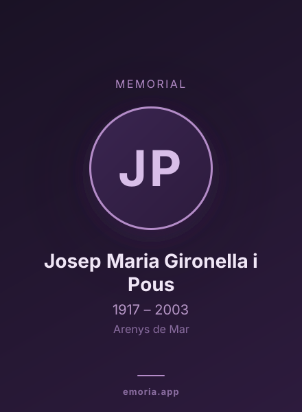 Memorial portrait of Josep Maria Gironella i Pous
