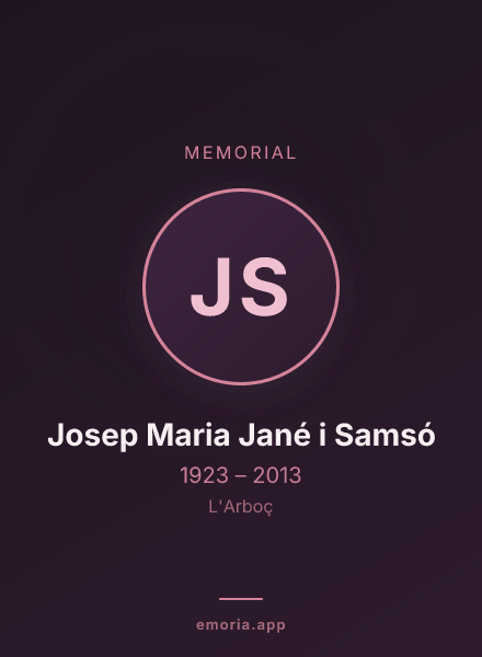 Memorial portrait of Josep Maria Jané i Samsó