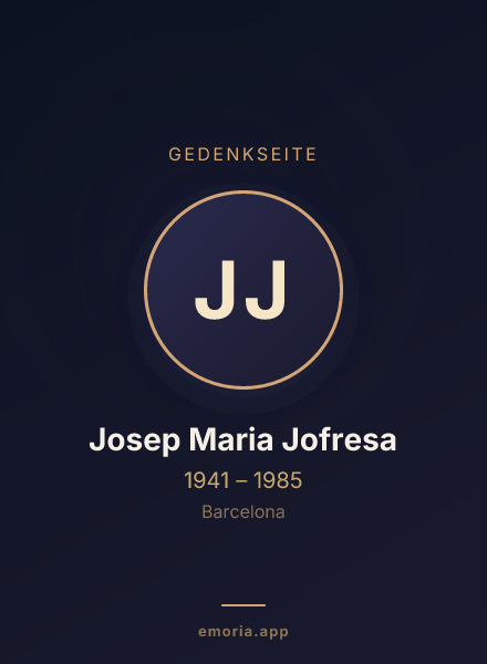 Gedenkportrait von Josep Maria Jofresa