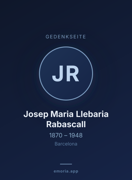 Gedenkportrait von Josep Maria Llebaria Rabascall