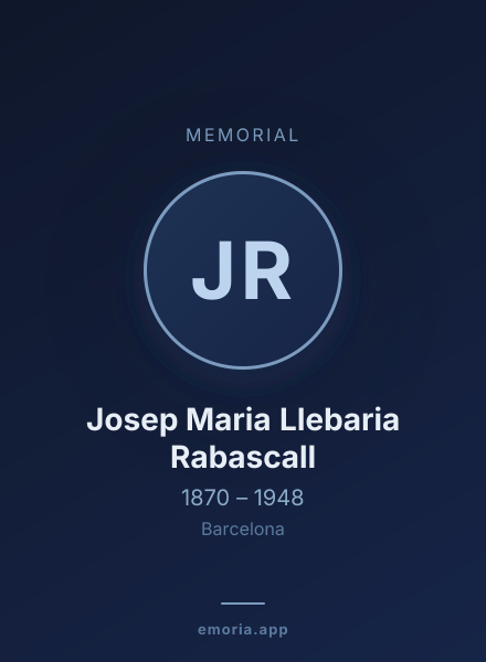 Memorial portrait of Josep Maria Llebaria Rabascall