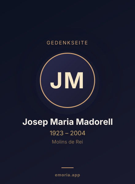 Gedenkportrait von Josep Maria Madorell