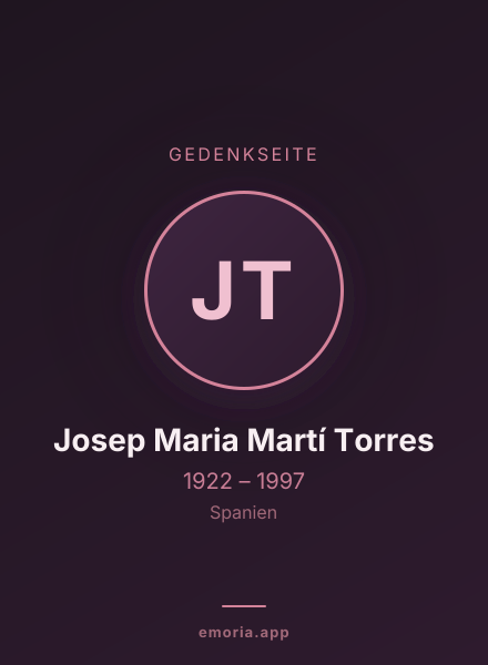 Gedenkportrait von Josep Maria Martí Torres