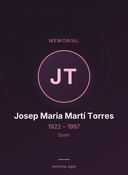 Memorial portrait of Josep Maria Martí Torres