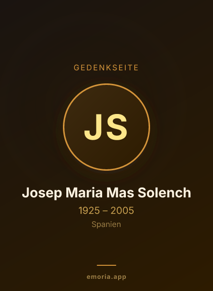 Gedenkportrait von Josep Maria Mas Solench