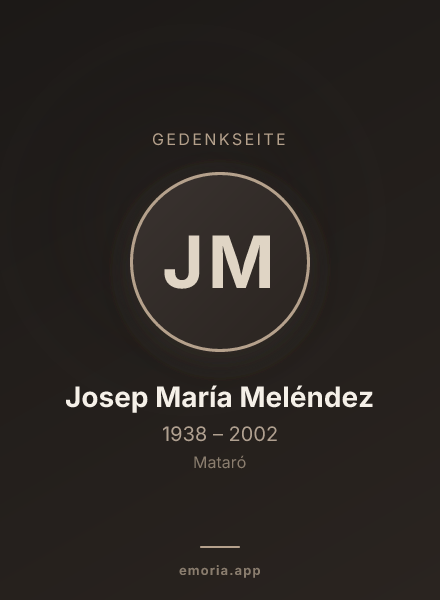Gedenkportrait von Josep María Meléndez