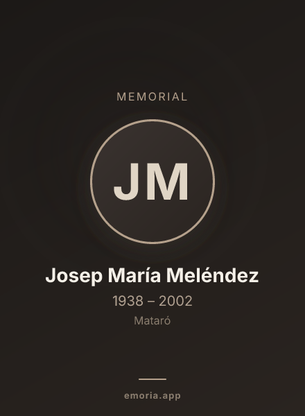 Memorial portrait of Josep María Meléndez