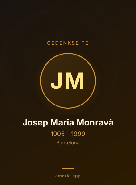 Gedenkportrait von Josep Maria Monravà