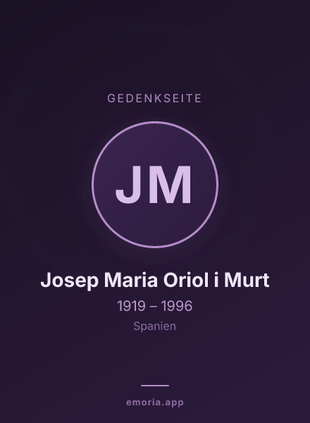 Gedenkportrait von Josep Maria Oriol i Murt