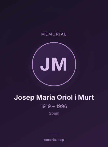 Memorial portrait of Josep Maria Oriol i Murt
