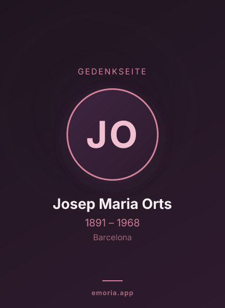 Gedenkportrait von Josep Maria Orts