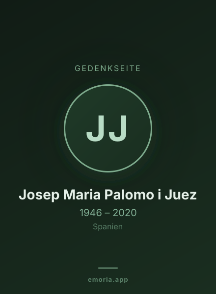 Gedenkportrait von Josep Maria Palomo i Juez